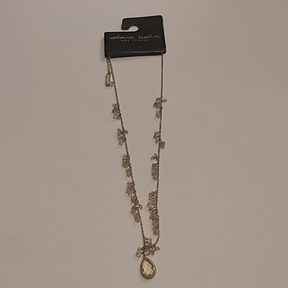 Pale pink purple and gold beaded necklace